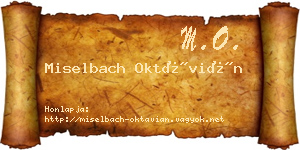 Miselbach Oktávián névjegykártya